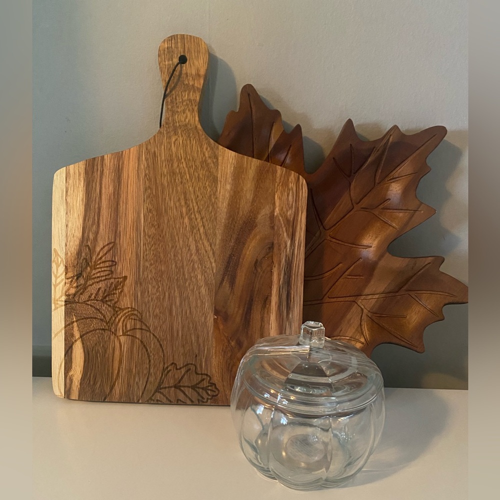 NEW Glass Pumpkin Jar Container
